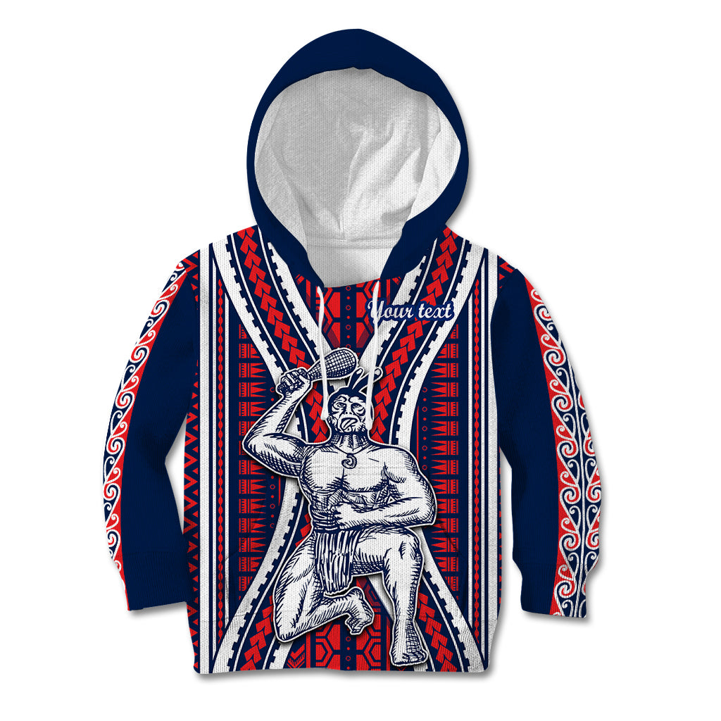 Personalised Aotearoa Father's Day Gift For Dad Kid Hoodie Aroha Ahau Ki A Koe Papa - Maori Style Pattern LT9 Hoodie Red - Polynesian Pride