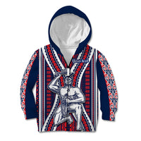 Personalised Aotearoa Father's Day Gift For Dad Kid Hoodie Aroha Ahau Ki A Koe Papa - Maori Style Pattern LT9 Zip Hoodie Red - Polynesian Pride