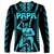 Aotearoa Father's Day Gift For Dad Long Sleeve Shirt Aroha Ahau Ki A Koe Papa - Aqua Maori Style Pattern LT9 - Polynesian Pride