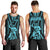 Aotearoa Father's Day Gift For Dad Men Tank Top Aroha Ahau Ki A Koe Papa - Aqua Maori Style Pattern LT9 - Polynesian Pride