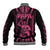 Maori Fathers Day New Zealand Baseball Jacket Aroha Ahau Ki A Koe Papa - Pink LT9 - Polynesian Pride