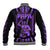 Maori Fathers Day New Zealand Baseball Jacket Aroha Ahau Ki A Koe Papa - Purple LT9 - Polynesian Pride