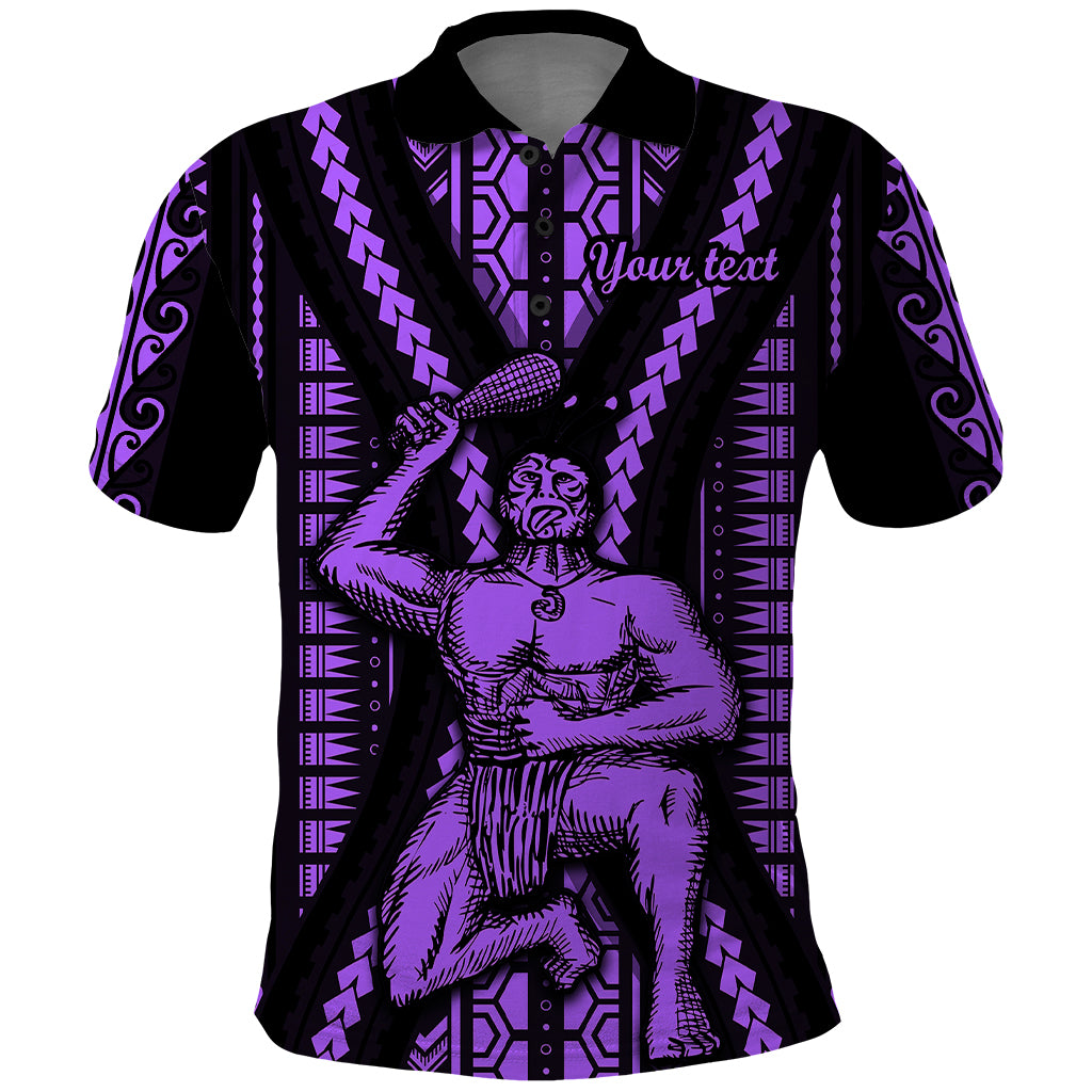 Custom Maori Fathers Day New Zealand Polo Shirt Aroha Ahau Ki A Koe Papa Purple LT9 Purple - Polynesian Pride