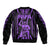 Custom Maori Fathers Day New Zealand Sleeve Zip Bomber Jacket Aroha Ahau Ki A Koe Papa - Purple LT9 - Polynesian Pride