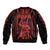 Maori Fathers Day New Zealand Bomber Jacket Aroha Ahau Ki A Koe Papa - Red LT9 - Polynesian Pride