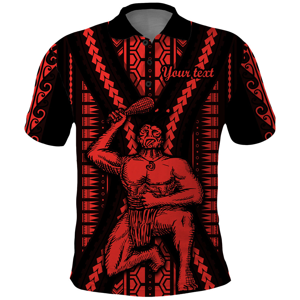 Custom Maori Fathers Day New Zealand Polo Shirt Aroha Ahau Ki A Koe Papa Red LT9 Red - Polynesian Pride