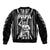 Custom Maori Fathers Day New Zealand Sleeve Zip Bomber Jacket Aroha Ahau Ki A Koe Papa - Black LT9 - Polynesian Pride