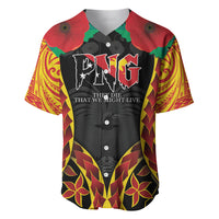 Personalised Papua New Guinea Remembrance Day Baseball Jersey LT9 Red - Polynesian Pride