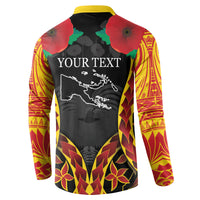 Personalised Papua New Guinea Remembrance Day Button Sweatshirt LT9 - Polynesian Pride