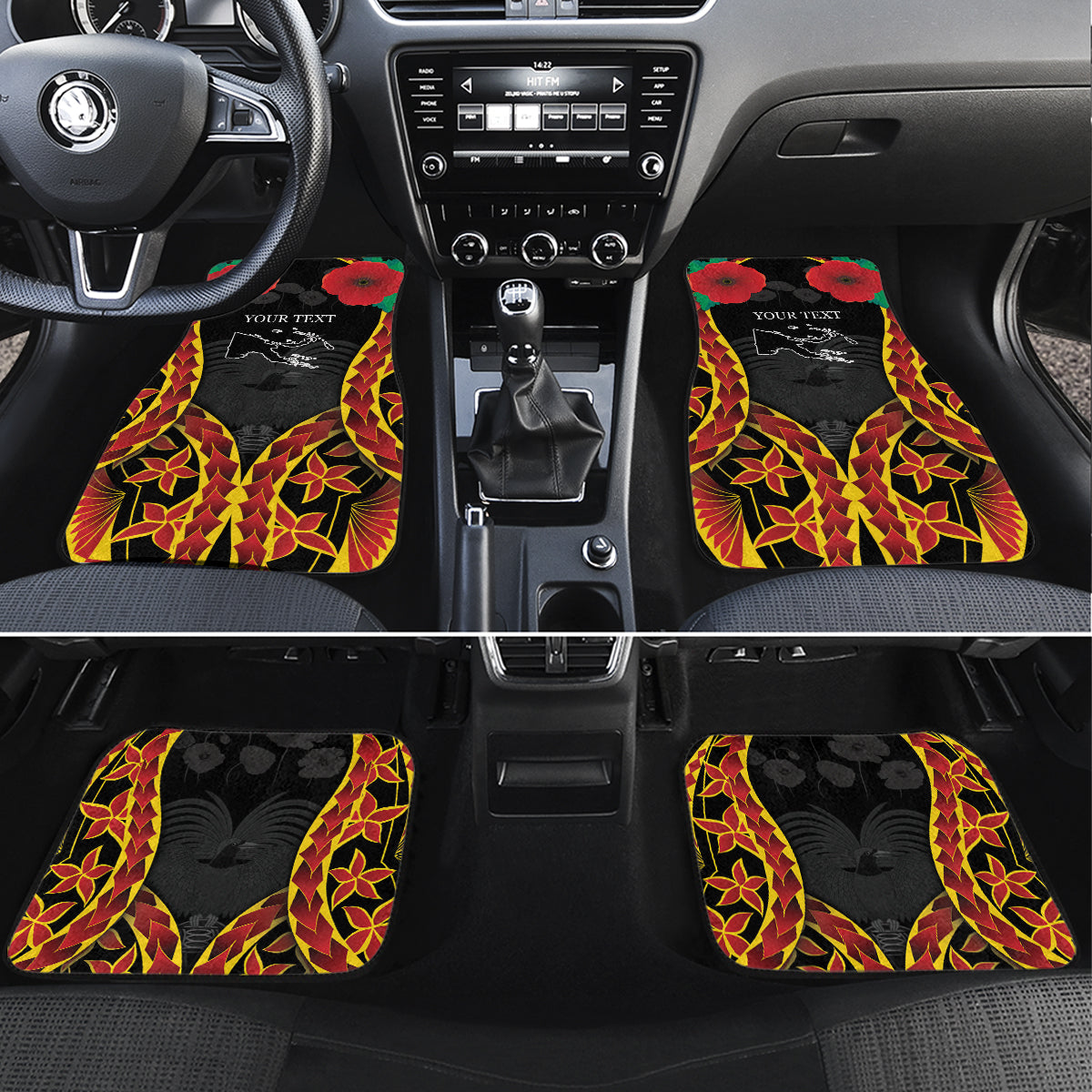 Personalised Papua New Guinea Remembrance Day Car Mats