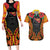 Personalised Papua New Guinea Remembrance Day Couples Matching Long Sleeve Bodycon Dress and Hawaiian Shirt