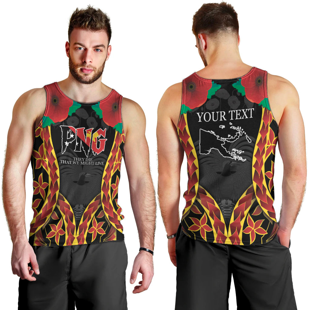 Personalised Papua New Guinea Remembrance Day Men Tank Top LT9 - Polynesian Pride