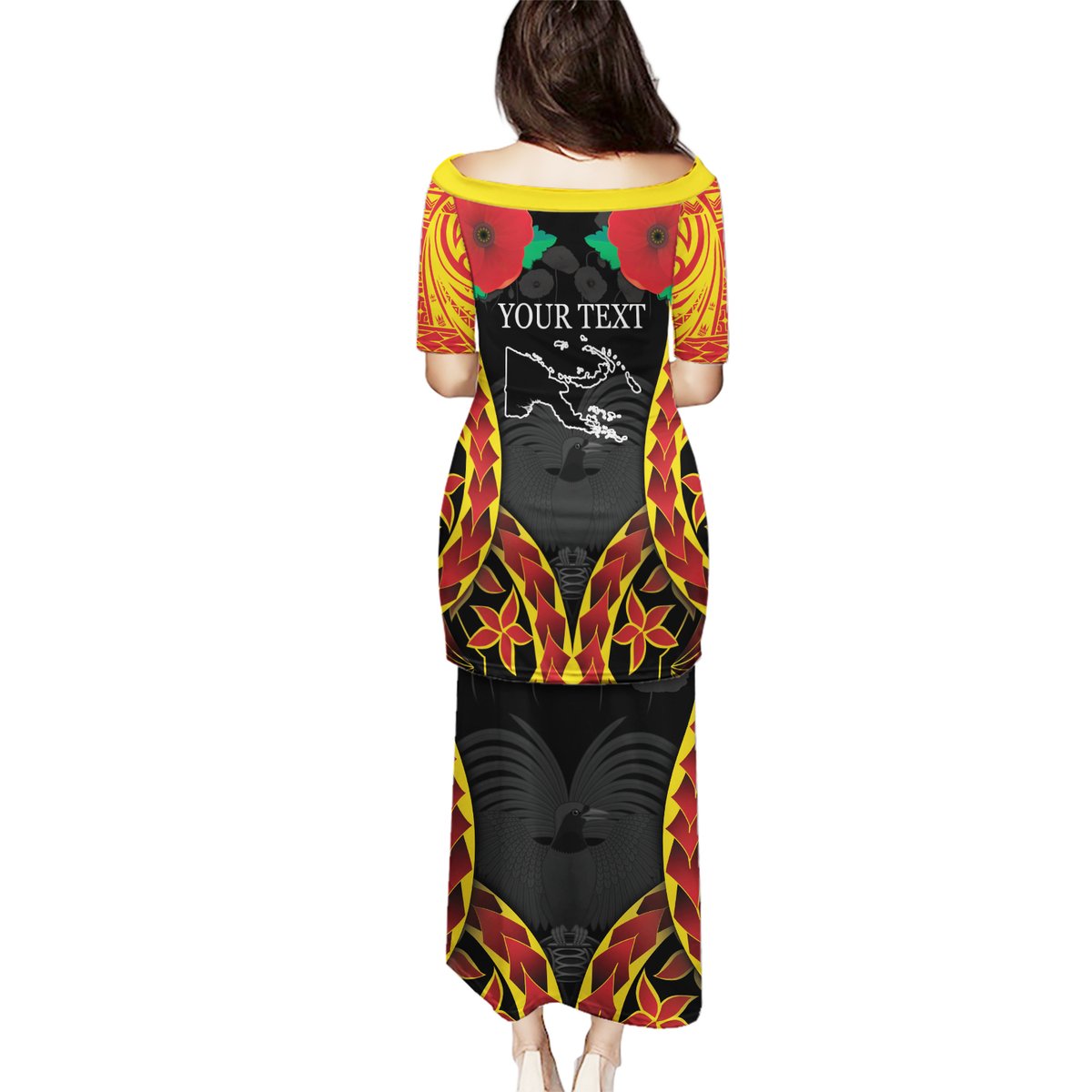 Personalised Papua New Guinea Remembrance Day Puletasi LT9 - Polynesian Pride