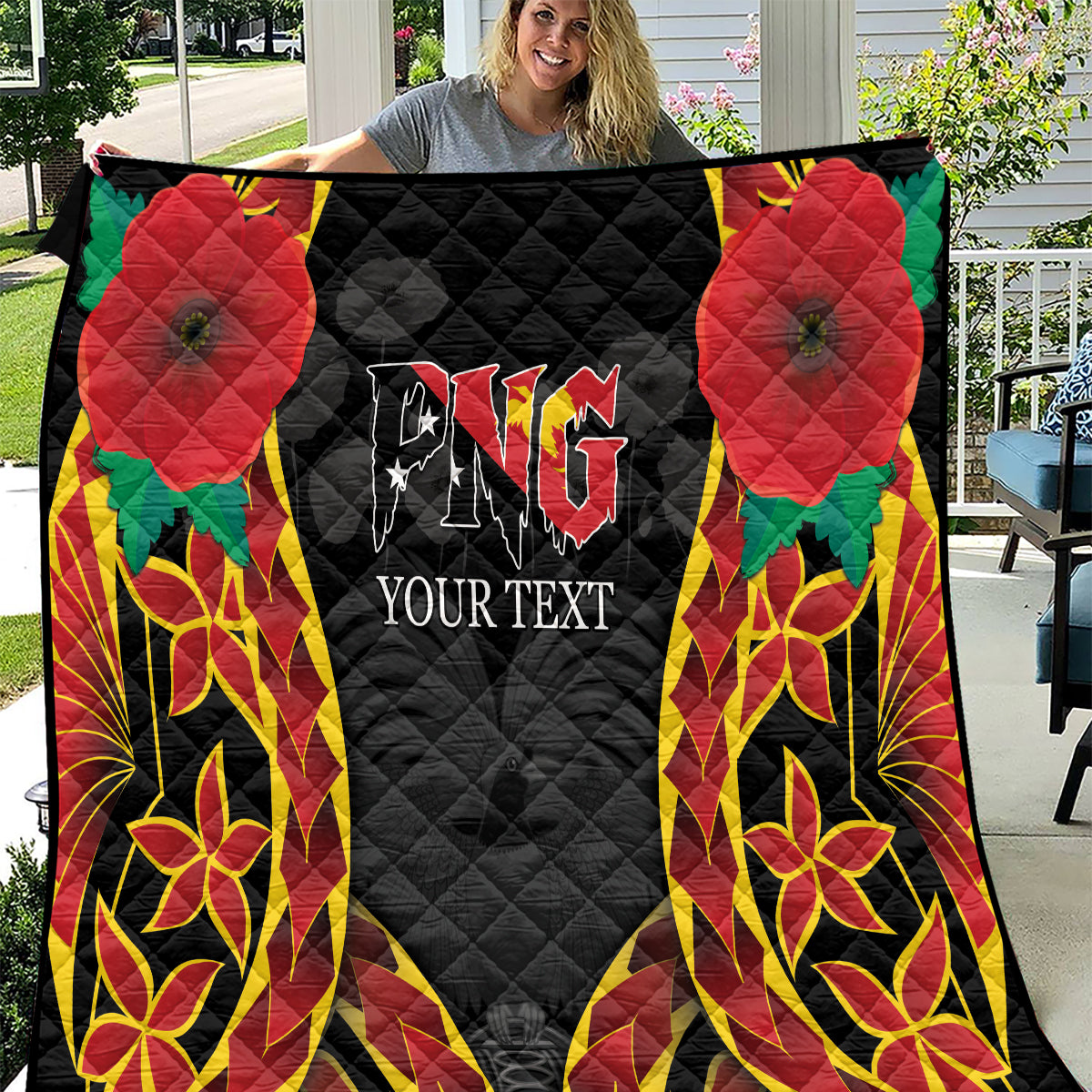 Personalised Papua New Guinea Remembrance Day Quilt