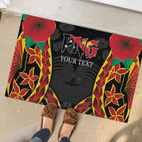 Personalised Papua New Guinea Remembrance Day Rubber Doormat LT9 - Polynesian Pride