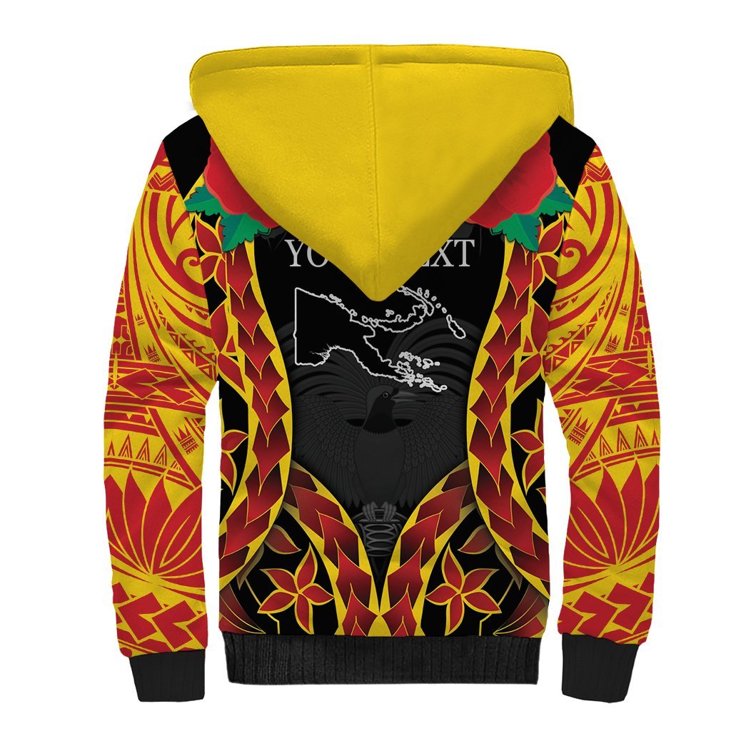 Personalised Papua New Guinea Remembrance Day Sherpa Hoodie LT9 - Polynesian Pride