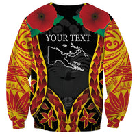 Personalised Papua New Guinea Remembrance Day Sweatshirt LT9 - Polynesian Pride