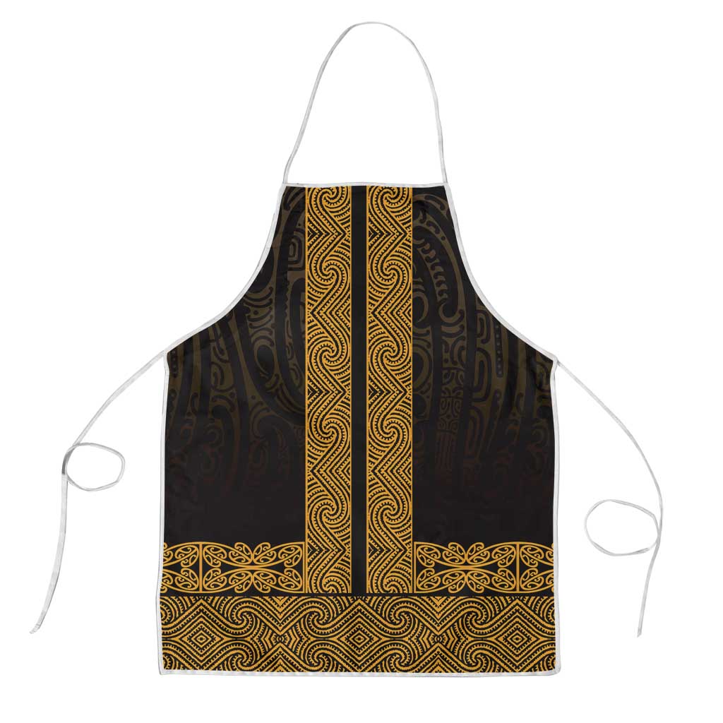 New Zealand Maori Kowhaiwhai Apron Karaka Maui and Mangopare LT9 Gold - Polynesian Pride