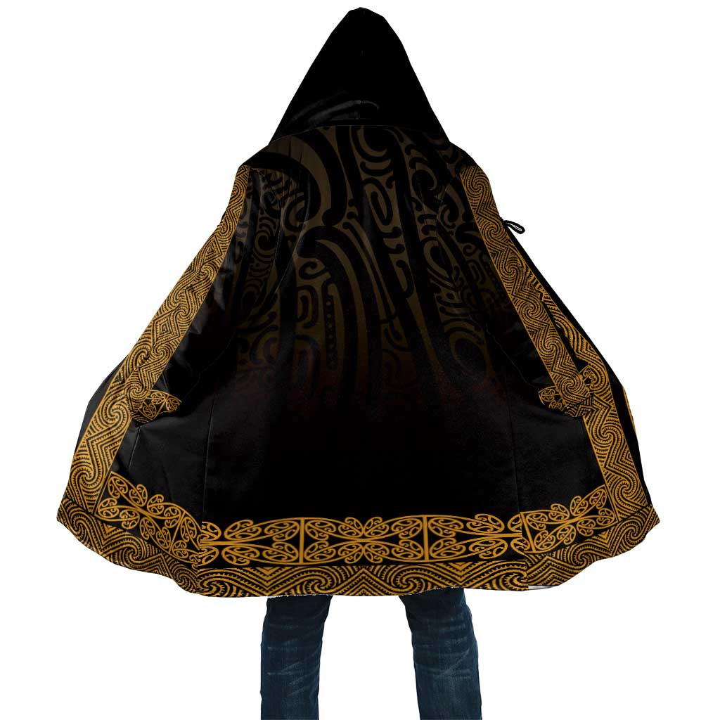 New Zealand Maori Kowhaiwhai Cloak Karaka Maui and Mangopare LT9 Unisex Gold - Polynesian Pride