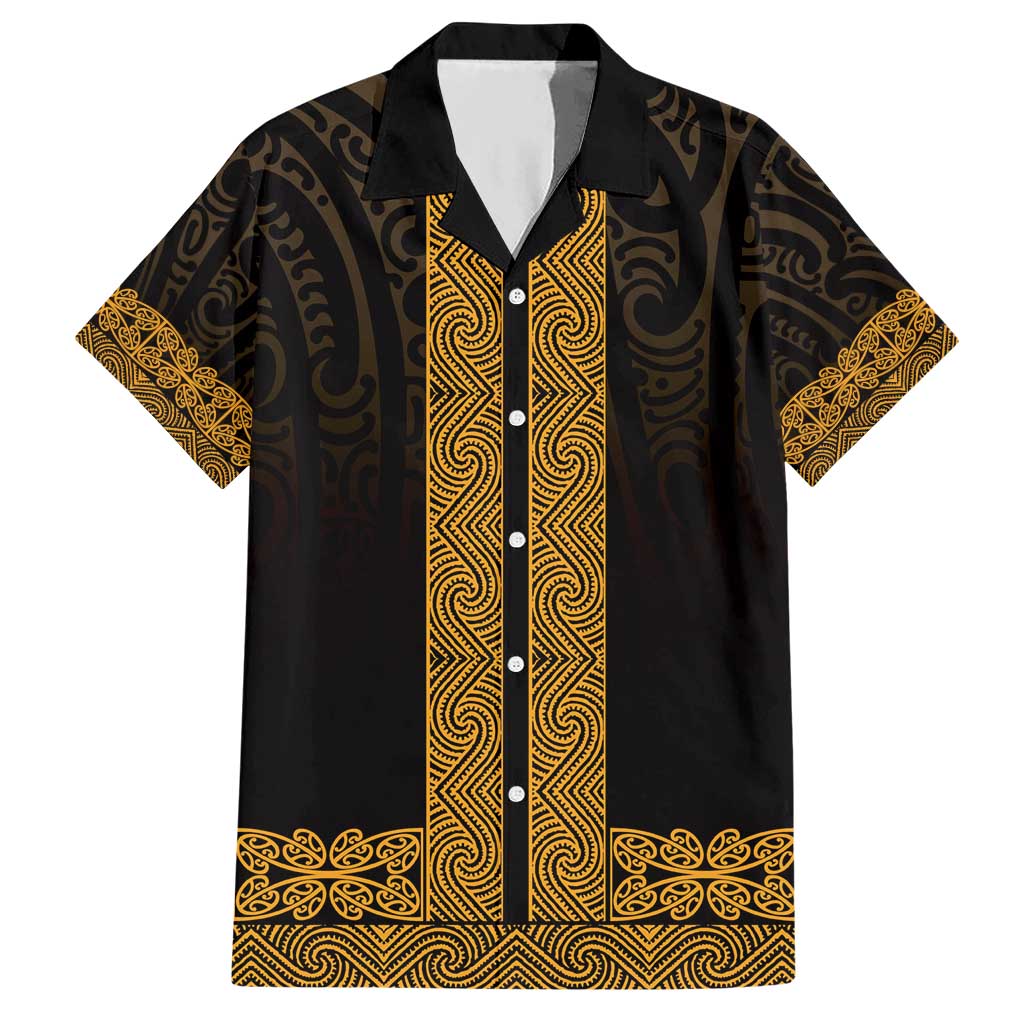 New Zealand Maori Kowhaiwhai Hawaiian Shirt Karaka Maui and Mangopare LT9 Gold - Polynesian Pride