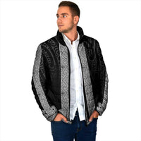 New Zealand Maori Kowhaiwhai Padded Jacket Pango Maui and Mangopare LT9 - Polynesian Pride