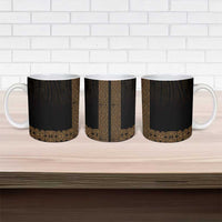 New Zealand Maori Kowhaiwhai Ceramic Mug Parauri Maui and Mangopare LT9 - Polynesian Pride
