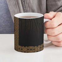 New Zealand Maori Kowhaiwhai Ceramic Mug Parauri Maui and Mangopare LT9 - Polynesian Pride