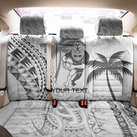 Custom Fiji Black Fern Back Car Seat Cover Maori Warroir with Fijian Masi Pattern LT9 - Polynesian Pride