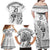 Custom Fiji Black Fern Family Matching Off Shoulder Maxi Dress and Hawaiian Shirt Maori Warroir with Fijian Masi Pattern