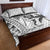 Custom Fiji Black Fern Quilt Bed Set Maori Warroir with Fijian Masi Pattern