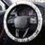 Custom Fiji Black Fern Steering Wheel Cover Maori Warroir with Fijian Masi Pattern