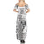 Custom Fiji Black Fern Summer Maxi Dress Maori Warroir with Fijian Masi Pattern