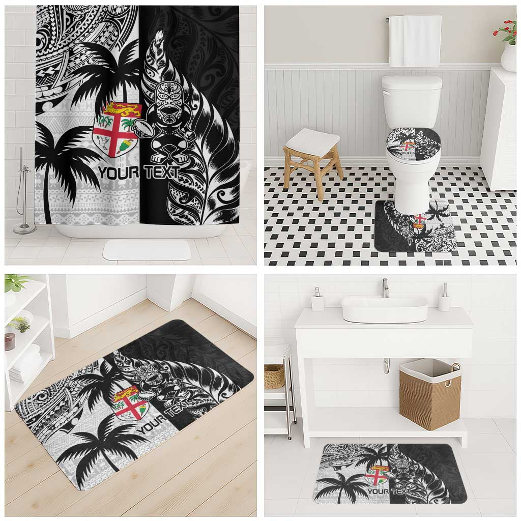 Fiji New Zealand Rugby Personalised Bathroom Set Maori and Tapa Pattern LT9 - Polynesian Pride