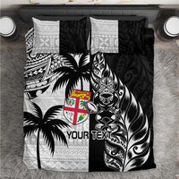 Custom Fiji New Zealand Bedding Set Maori mix Tapa Pattern Version LT9 Black - Polynesian Pride