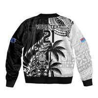 Custom Fiji New Zealand Bomber Jacket Maori mix Tapa Pattern Version LT9 - Polynesian Pride
