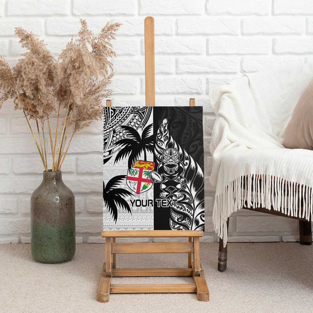 Custom Fiji New Zealand Canvas Wall Art Maori mix Tapa Pattern Version LT9 - Polynesian Pride