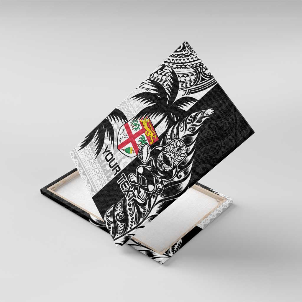 Custom Fiji New Zealand Canvas Wall Art Maori mix Tapa Pattern Version LT9 With Frame Black - Polynesian Pride