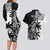 Custom Fiji New Zealand Couples Matching Long Sleeve Bodycon Dress and Hawaiian Shirt Maori mix Tapa Pattern Version