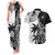 Custom Fiji New Zealand Couples Matching Tank Maxi Dress and Hawaiian Shirt Maori mix Tapa Pattern Version