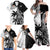Custom Fiji New Zealand Family Matching Off Shoulder Maxi Dress and Hawaiian Shirt Maori mix Tapa Pattern Version