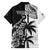 Custom Fiji New Zealand Family Matching Off Shoulder Short Dress and Hawaiian Shirt Maori mix Tapa Pattern Version