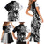 Custom Fiji New Zealand Family Matching Short Sleeve Bodycon Dress and Hawaiian Shirt Maori mix Tapa Pattern Version