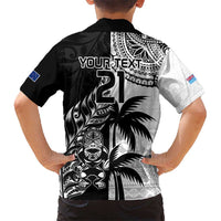 Custom Fiji New Zealand Kid Hawaiian Shirt Maori mix Tapa Pattern Version LT9 - Polynesian Pride