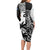 Custom Fiji New Zealand Long Sleeve Bodycon Dress Maori mix Tapa Pattern Version