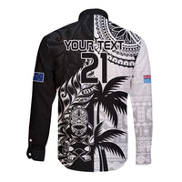 Custom Fiji New Zealand Long Sleeve Button Shirt Maori mix Tapa Pattern Version LT9 - Polynesian Pride