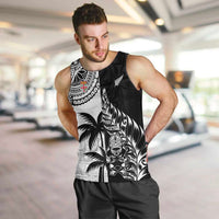 Custom Fiji New Zealand Men Tank Top Maori mix Tapa Pattern Version LT9 Black - Polynesian Pride