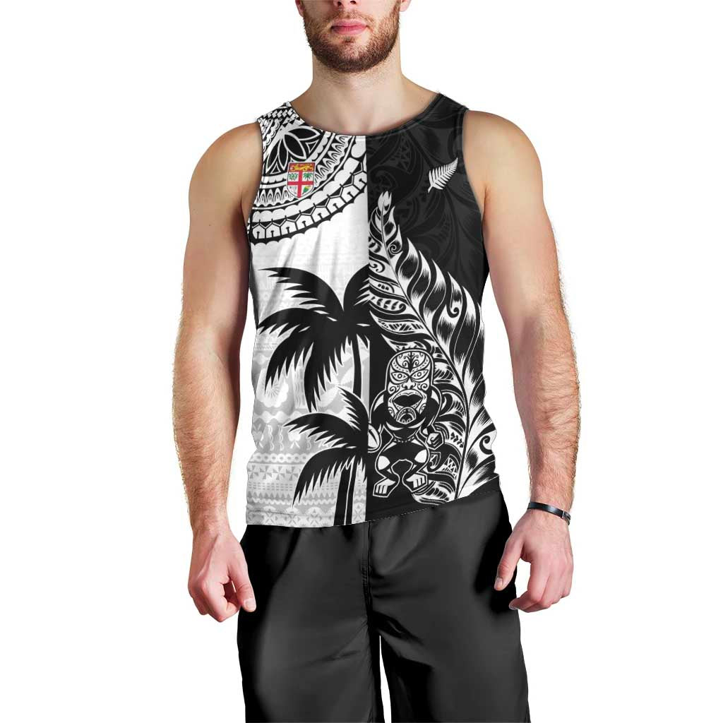 Custom Fiji New Zealand Men Tank Top Maori mix Tapa Pattern Version LT9 - Polynesian Pride