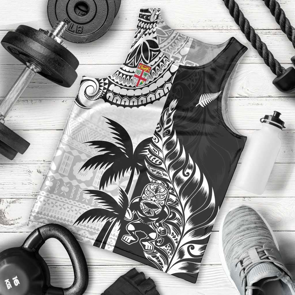 Custom Fiji New Zealand Men Tank Top Maori mix Tapa Pattern Version LT9 - Polynesian Pride