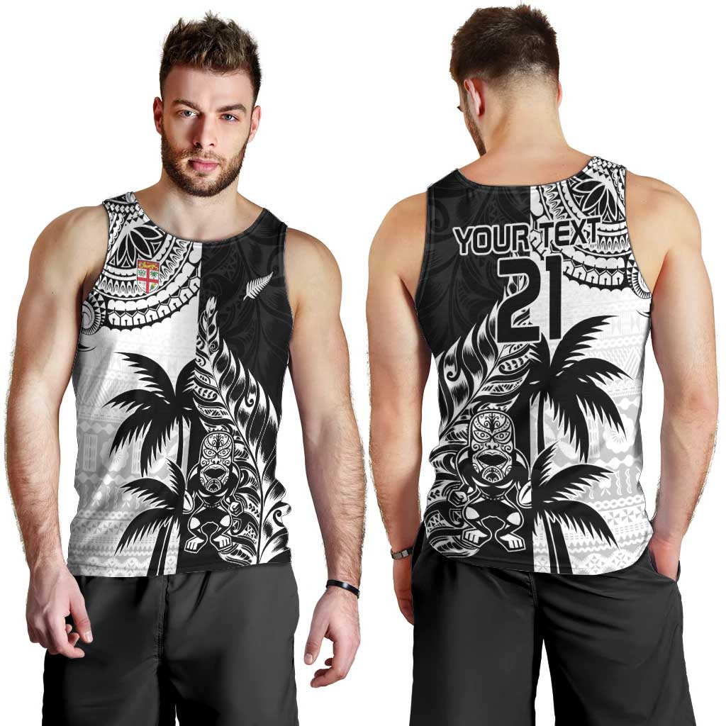 Custom Fiji New Zealand Men Tank Top Maori mix Tapa Pattern Version LT9 - Polynesian Pride