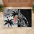 Custom Fiji New Zealand Rubber Doormat Maori mix Tapa Pattern Version